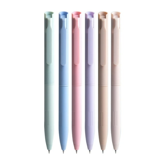 Under $5 Colored Gel Pens, Blue Colored Ink Pens, 6-Pack Retractable Gel Pens, 0.5Mm Tip, Fast-Drying, Silicone Grip, Colored Ink, by Goohae