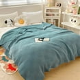 thumbnail image 6 of Bedding Pure Cotton Blanket Lightweight Warm Blanket,100% Cotton Bed Blanket, Breathable Bed Blanket Queen Size,Cotton Thermal Blankets Full Queen,for Layering Any Bed for All Season(Blue200x230cm), 6 of 8