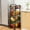 4 Tier Black-Wheels, variant on 4 Tier Rolling Fruit Vegetable Basket Cart, Metal Wire Kitchen Storage Organizer on Wheels for Bread Onion Potatoes, Black