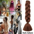 thumbnail image 2 of Benehair Jumbo Braiding Hair Synthetic Salon Crochet Braids Ombre for Twist Hair Extensions 24"/300g 3 Packs Dark Auburn, 2 of 8