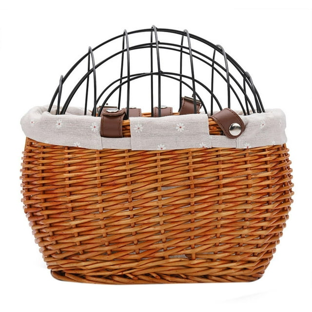 Dog Bike Basket Shopping Install Carrier for Bike Orange