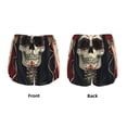 thumbnail image 3 of Hirioo Gothic Skull With Roses for Women's Double Layer Athletic Shorts High-Performance Gym Shorts with Inner Pocket, Elastic Waistband-X-Large, 3 of 7