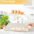 thumbnail image 2 of Convenient Auto Rolling Egg Tray for Fridge, Stackable Egg Holder with Clear Design, Holds up to 18 Eggs per Layer, Space-Saving Egg Storage Container, 2 of 7