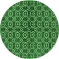 thumbnail image 1 of Ahgly Company Indoor Round Oriental Emerald Green Industrial Area Rugs, 3' Round, 1 of 4