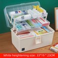 thumbnail image 2 of Blue Medium-Sized Multi-Layer Emergency Medicine Storage Case - Large Capacity Medical Organizer Box for Home, Office & Travel, Durable Plastic First Aid Kit with Efficient Tiered Design for, 2 of 5