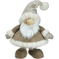 thumbnail image 2 of 18" Gray and White Plush and Portly Champagne Bobble Action Gnome Christmas Tabletop Figure, 2 of 2