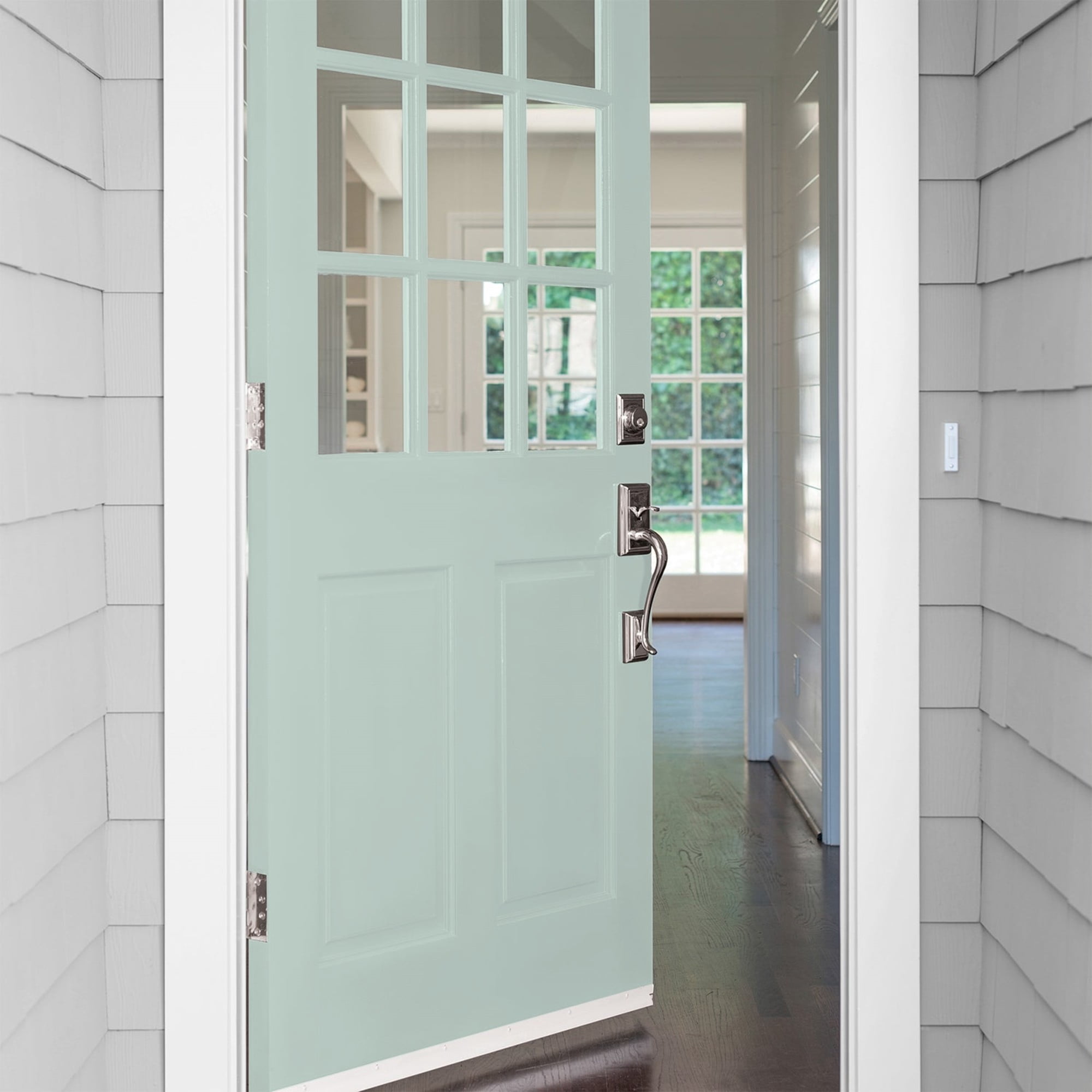 Glidden High Endurance Plus Blue Shamrock Satin Exterior Paint and Primer, 1 Quart