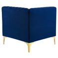 thumbnail image 6 of Tufted Sectional Sofa Set, Velvet, Blue Navy, Modern Contemporary Urban Design, Living Lounge Room Hotel Lobby Hospitality, 6 of 9