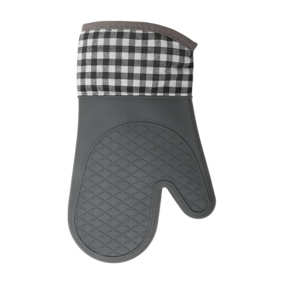 Unique Bargains 1 Pc Heat-insulating Oven Mitts for Kitchen Gray