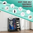 thumbnail image 4 of Golf Clubs Sets Golf Bag Organizer for Garage, Premium Wooden Golf Clubs Storage Rack Fit 2 Golf Bags, Golf Trunk Organizer for Car Garage Club Shed Basement,Black,Men's Golf Clubs Sets, 4 of 12
