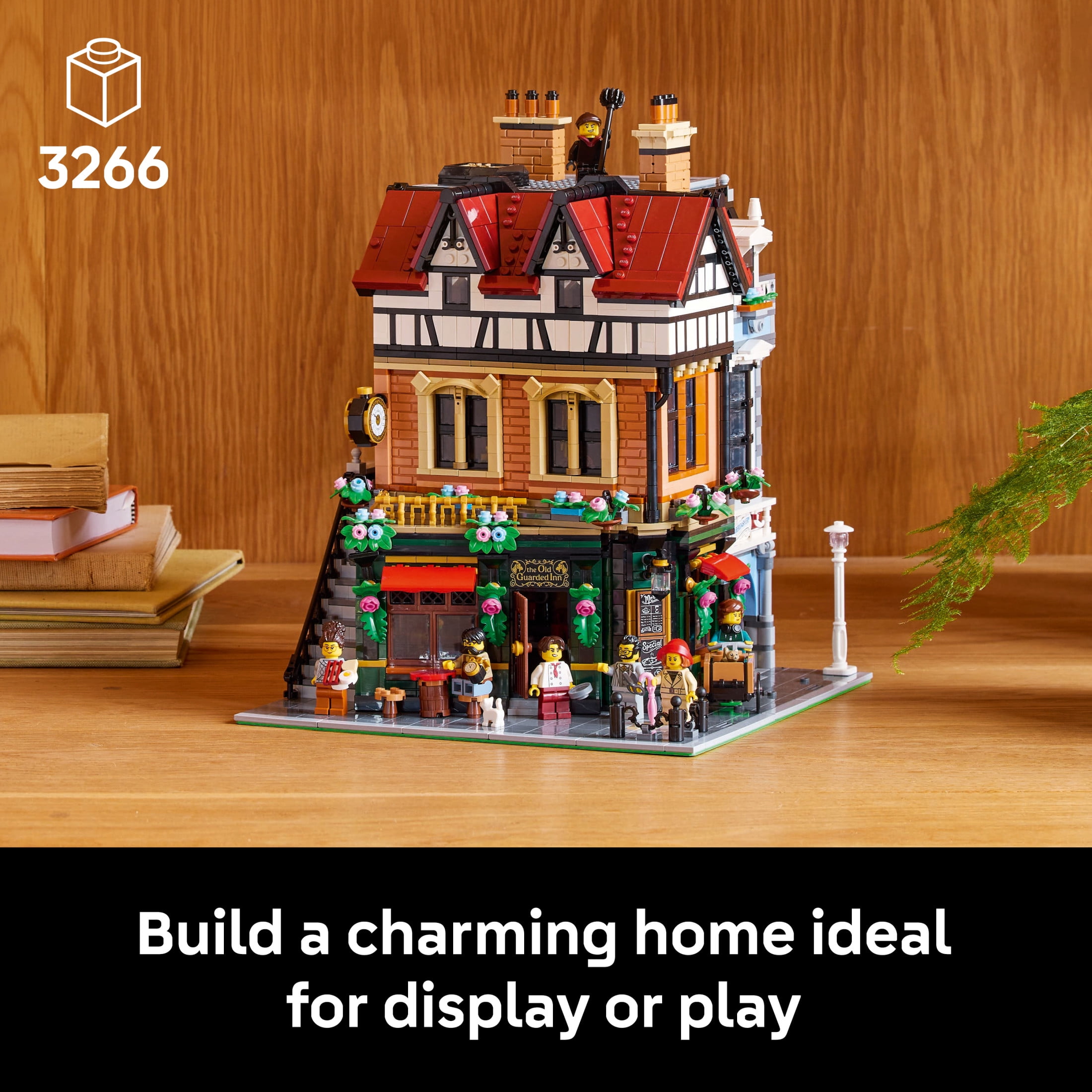 LEGO Icons Tudor Corner Building Set for Adults 18+ - DIY Miniature House Kit - Collectible Mini House Building Set for Men and Women - Crafting Gift for Adults -  10350