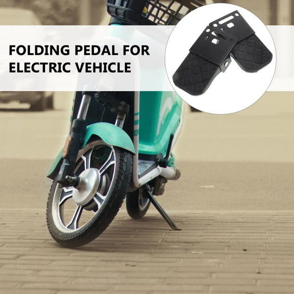 WHAMVOX 1 Pair Folding Cycling Foot Pedals in Black for Electric Bikes and Enhanced Stability