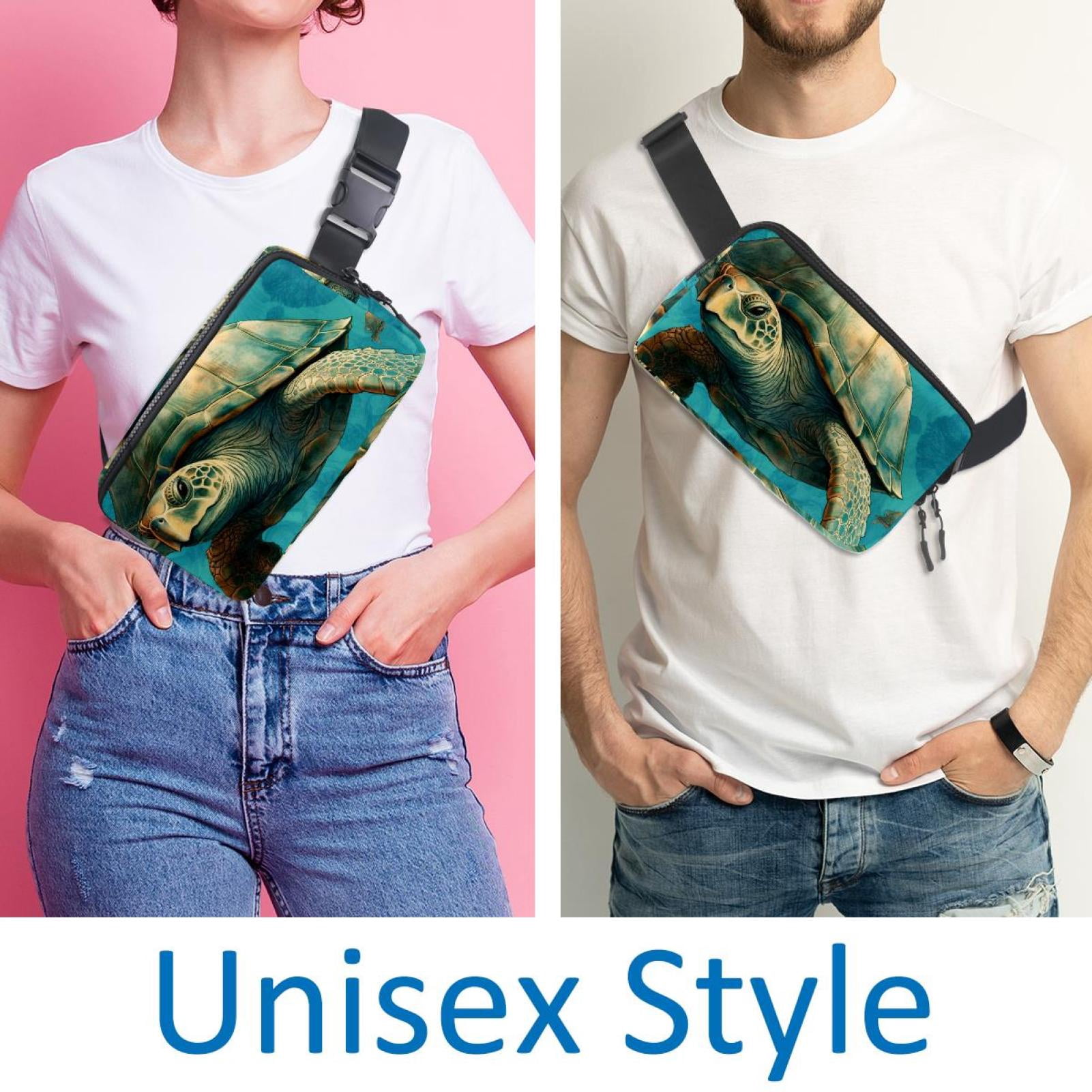 Sea turtle Versatile Waist Bag, Crossbody Bag, Running Belt - Lightweight, Adjustable, with Extension Strap, Unisex