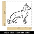 thumbnail image 2 of Watchful German Shepherd Pet Dog Self-Inking Rubber Stamp Ink Stamper - Orange Ink - Small 1 Inch, 2 of 7
