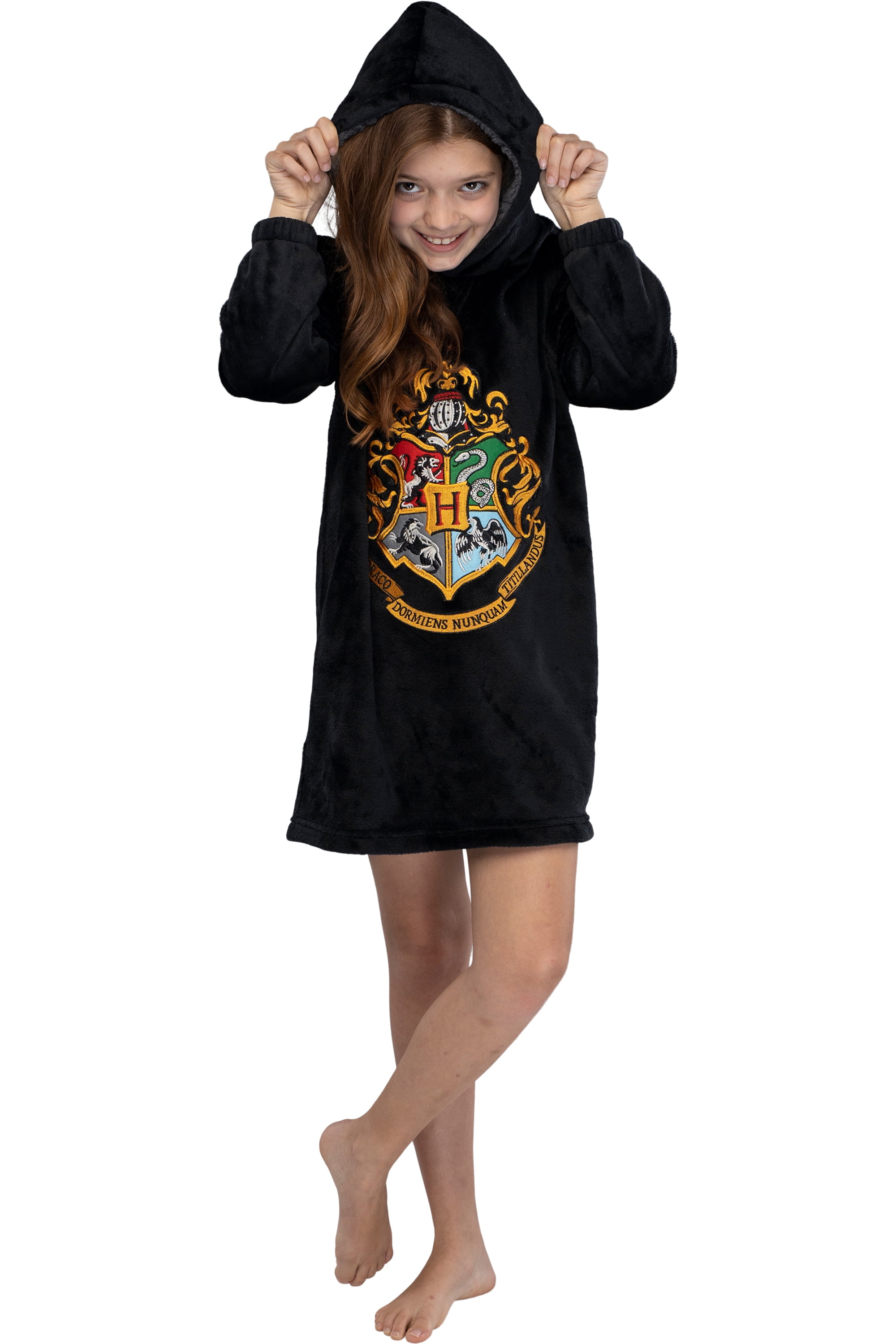 Harry Potter Hoodies Black Hoodie for Girls and Teens Official Merchandise 