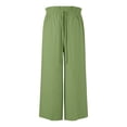 thumbnail image 5 of Womens Sweatpants Elastic Waist Solid Loose Long Daily Elegant Casual Wide Leg Sweatpants Women Light Green Xl, 5 of 6