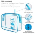 thumbnail image 2 of Bolsa de maquillaje transparente Lermende para mujer, aprobada por la TSA, azul, 2 of 6