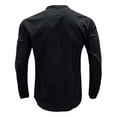 thumbnail image 6 of Men's Henley T-Shirt Solid Color Long Sleeve Button up Collar Button Pocket Tee Tops Moisture Wicking Casual Shirts, 6 of 7