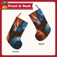 thumbnail image 2 of Lsque 18 Inches Red And Blue Fire Dragon F Pattern Christmas Stockings Hanging Ornaments,Knitted Xmas Fireplace Hanging Stocking,Holiday Decoration, 2 of 7