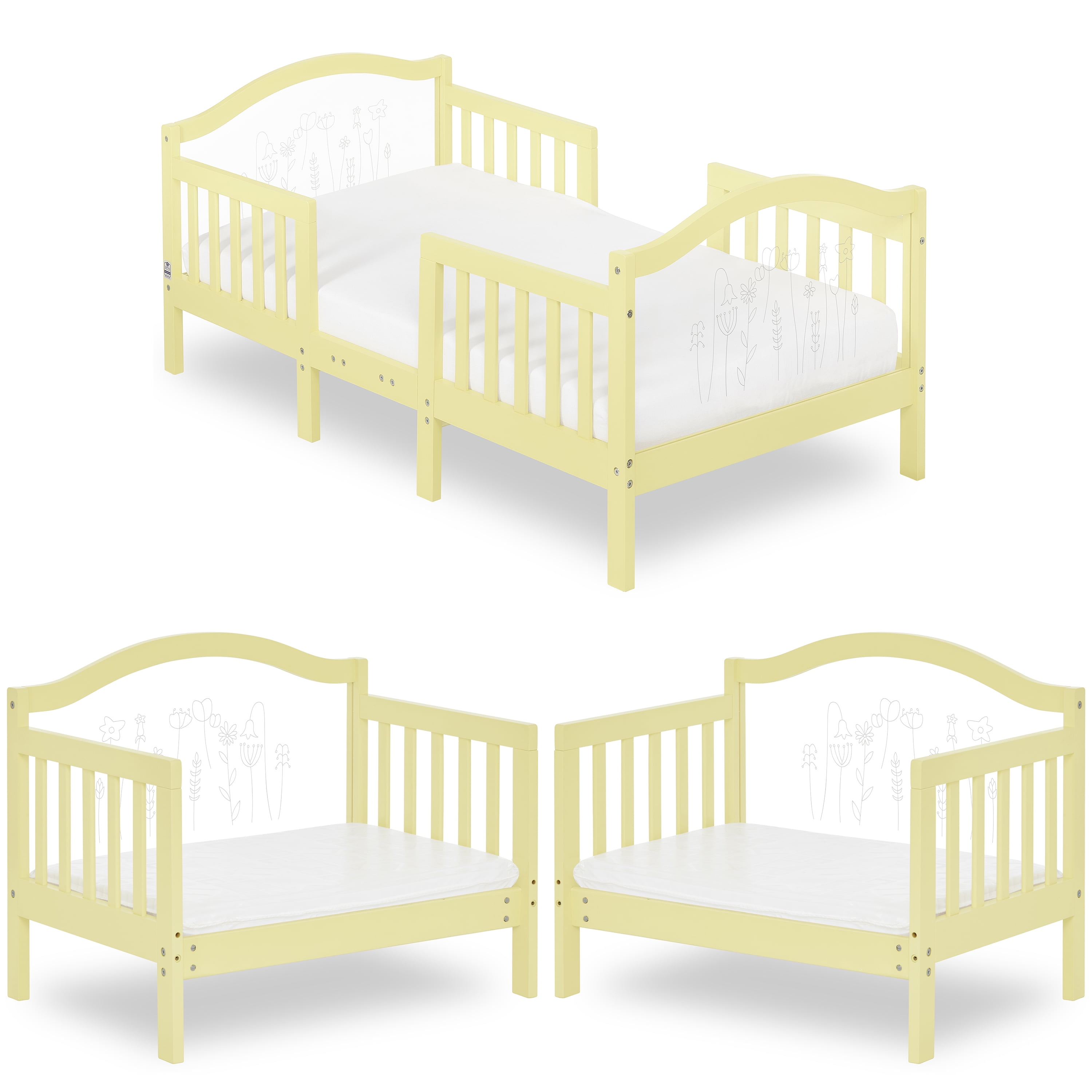 Dream On Me Rosie Toddler Bed in Yellow