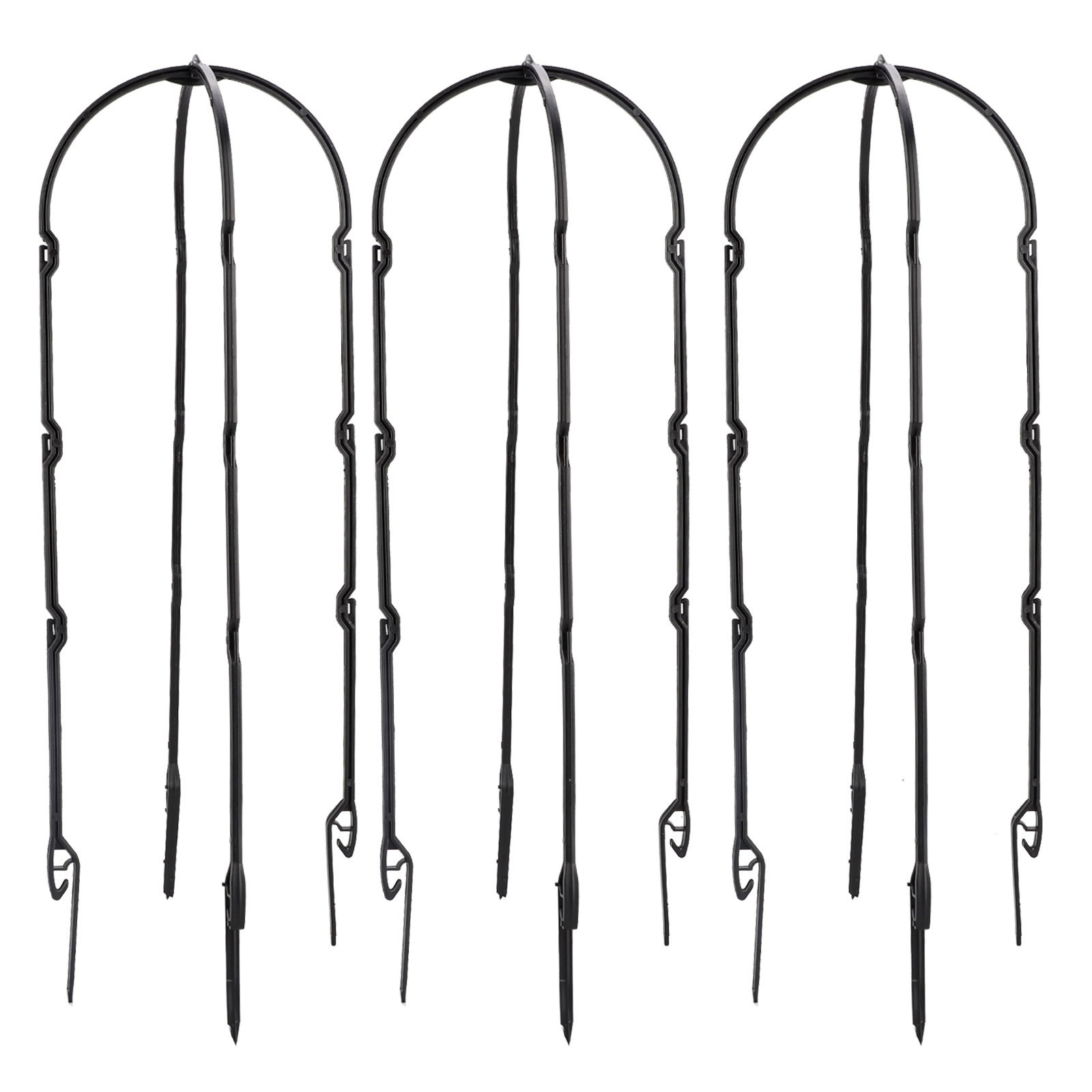 Details about / CERBIOR Black Garden Trellis for Climbing Plants Potted 3 Plant support frame