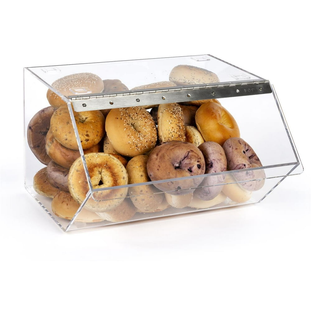 Clear Pastry Display Case For Bagels And Other Baked Goods, Clear