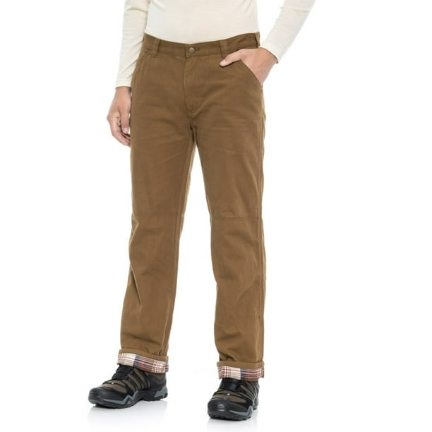 Coleman Mens Size 36 x 32 Flannel Lined Bonded Canvas Pants, Caramel ...