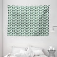 thumbnail image 1 of Gingko Tapestry, Mother Nature Ginkgo Biloba Tree Leaves Homeopathic Therapy Foliage Pattern, Wall Hanging for Bedroom Living Room Dorm Decor, 80W X 60L Inches, Green and White, by Ambesonne, 1 of 2