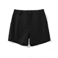 thumbnail image 4 of Wyobmus Men's Summer Beach Shorts Quick Dry Elastic Waist Sport Shorts Lightweight Solid Running Shorts With Pockets B-Black, 4 of 8