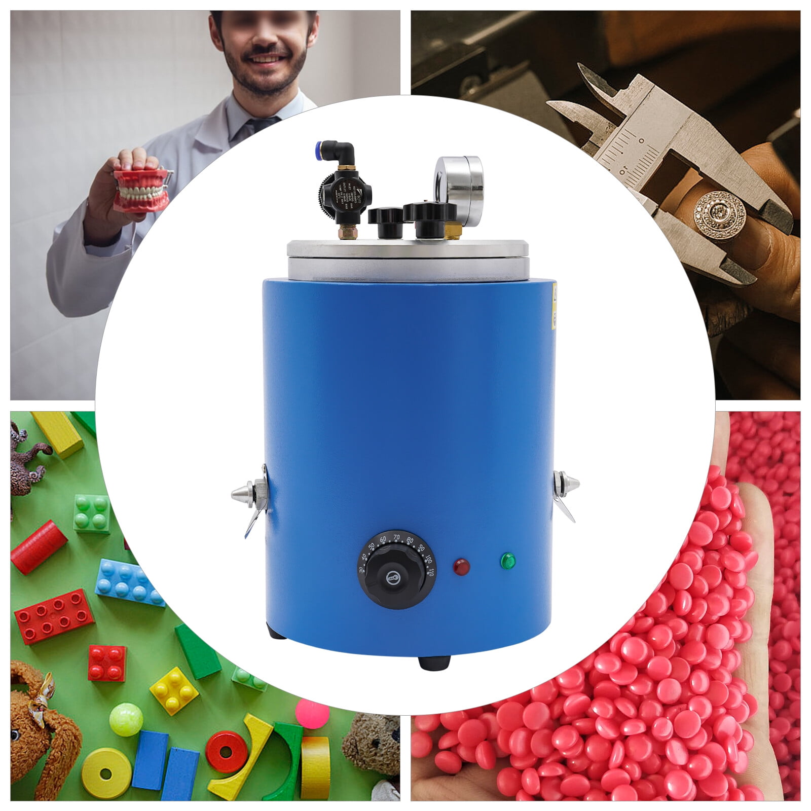 Blue Round 350W Wax Injector Wax molding machine Wax Casting Machine Jewelry Tool for Necklaces