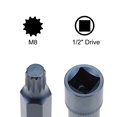 thumbnail image 3 of Socket de broca spline métrica M8 de 1/2 pulgada de Uxcell, longitud de 5.5 pulgadas, 3 of 5
