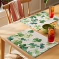 thumbnail image 4 of St. Patrick's Day Placemats Set of 4, Green Shamrocks Non-Slip Place Mats Washable Table Mats for Kitchen Dining Table Decorations Indoor/Outdoor, 4 of 9