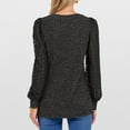 thumbnail image 4 of V Neck Sweatshirts for Women Womens Sweaters Dressy Casual Blouse Lightweight Knitted Top Womens Knitted Sweatshirts Hollow Out Lace Long Sleeve Top Fall Winter Pullover Tops Holiday Clothes, 4 of 6