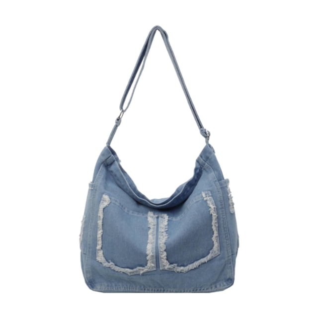 Bolso de hombro de mezclilla Yuyangstore para Mujer Bolso de mensajero Azul claro
