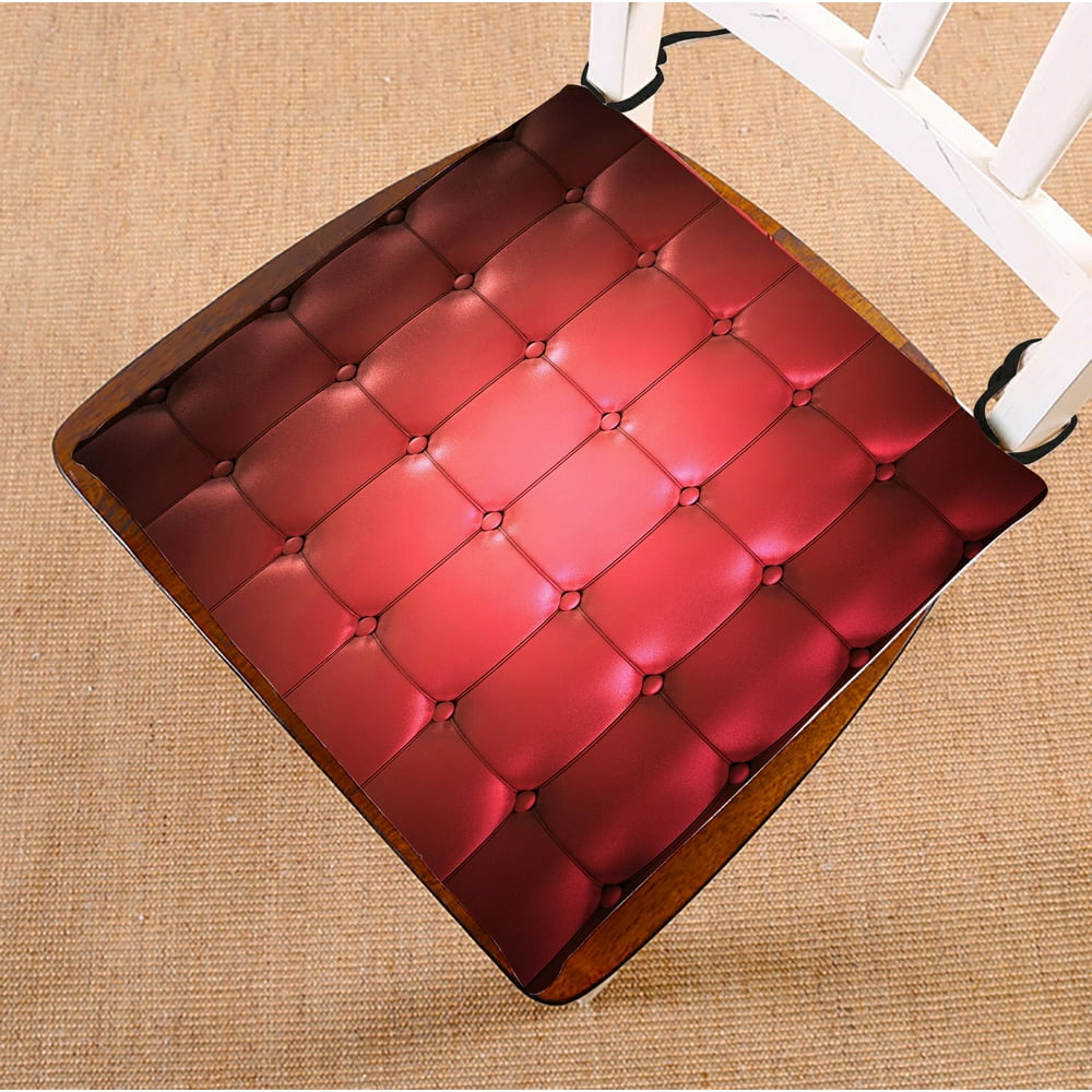 ABPHQTO Red Leather Upholstery Chair Pad Seat Cushion Chair Cushion