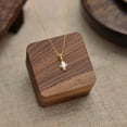 thumbnail image 3 of Vintage Opal Necklace for Women – 14K Yellow Gold Vermeil – Minimalist October Birthstone Jewelry – Dainty Pendant Necklace, 3 of 4