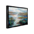 thumbnail image 4 of Stupell Industries Modern River Scenery Landscape Painting Black Floater Framed Canvas Art Print Wall Art, 31 x 25, 4 of 10