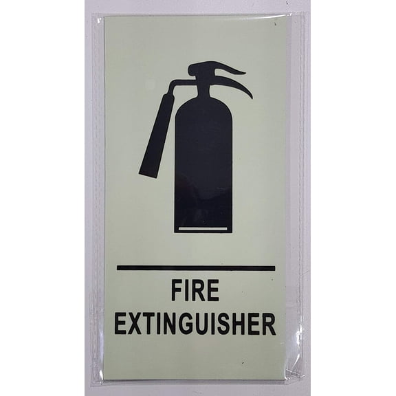 FIRE EXTINGUISHER Sign HEAVY DUTY / GLOW IN THE DARK "FIRE EXTINGUISHER" SIGN HEAVY DUTY (ALUMINUM SIGN 4 X 8)