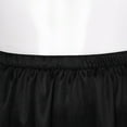 thumbnail image 5 of YUUMIN Women's Soft Satin Half Slips for Under Dresses Anti-static Elastic Waist Plus Size Long 75cm Black XXL, 5 of 7