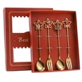 thumbnail image 1 of Veeogra Dinnerware Sets,Christmas Tableware Set Stainless Steel Spoon Gift Set Dessert Spoon Fork Coffee Spoon Christmas Pendant Spoon Tableware Set GiftDinnerware Sets,, 1 of 8