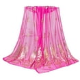 thumbnail image 2 of Yesbay Women Peacock Printed Chiffon Scarves Long Wrap Shawl Stole Gift Rose Red, 2 of 8