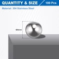 thumbnail image 2 of 8mm Bearing Balls, 100 Pcs 304 Stainless Steel G100 Precision Balls, 2 of 6