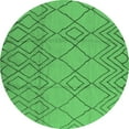 thumbnail image 1 of Ahgly Company Indoor Round Solid Emerald Green Modern Area Rugs, 7' Round, 1 of 4