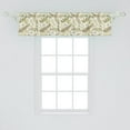 thumbnail image 2 of Ambesonne Botany Valance Pack of 2, Curlicue Fern Leaves Art, 54"X12", Eggshell and Dark Tan, 2 of 4