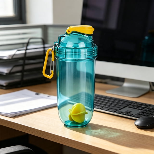 Handheld Fitness Sports Water Cup 650ML Protein Powder Shaking Cup With Mixing Scales Mixing Cup Convenient Water Bottle
