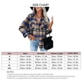 thumbnail image 4 of Blusa con botones,Camisa a cuadros de manga larga con botones y botones para mujer Respuesta rápida, 4 of 4