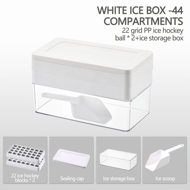 Vrorvz New Ice Tray Maker with Easy-release Molds and Cover for Small Household Refrigerators Suit for Making Ice for Cola Juice Coffee and Milk Tea Space-saving Design