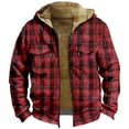 thumbnail image 4 of Men's Winter Jacket Mens Solid Color Simple Plus Velvet Thick Coat Jacket In Autumn And Winter, 4 of 5