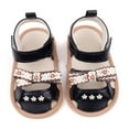 thumbnail image 3 of Musuos Baby Girls Bows Sandals 0-18 Months Floral Embroidered Hollowed out Summer Soft Sole Flats Walking Shoes for Toddler Infant, 3 of 8