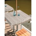 thumbnail image 2 of Outdoor Tablecloths with Umbrella Hole & Zipper, Beige Pink Floral 54x54 Inch Square Tablecloths, Spring Flowers Waterproof Table Cloth, Patio/Pool/Picnic Table Covers, 2 of 8